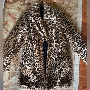 Aakaa Leopard Print Pea Coat